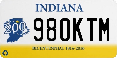 IN license plate 980KTM