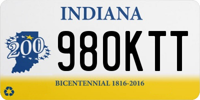 IN license plate 980KTT
