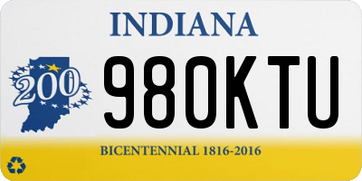 IN license plate 980KTU