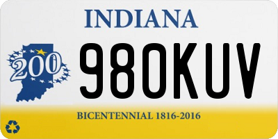 IN license plate 980KUV