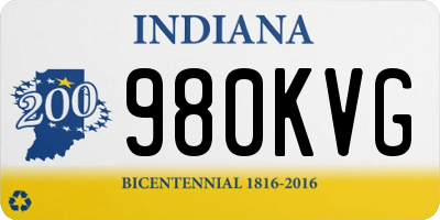 IN license plate 980KVG