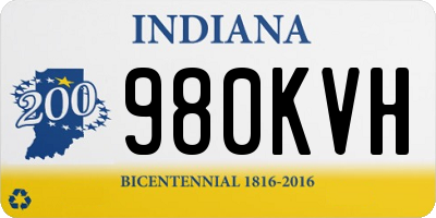 IN license plate 980KVH
