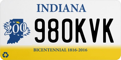 IN license plate 980KVK