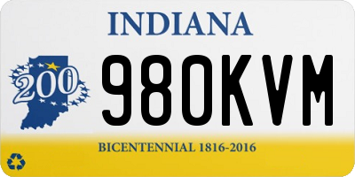 IN license plate 980KVM