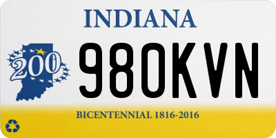 IN license plate 980KVN