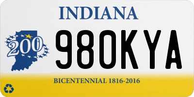 IN license plate 980KYA