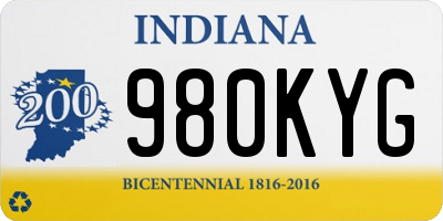 IN license plate 980KYG