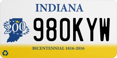 IN license plate 980KYW