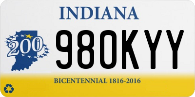 IN license plate 980KYY