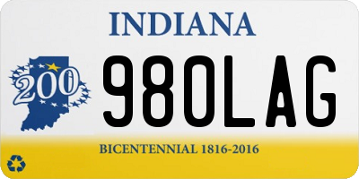 IN license plate 980LAG