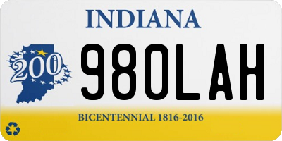 IN license plate 980LAH
