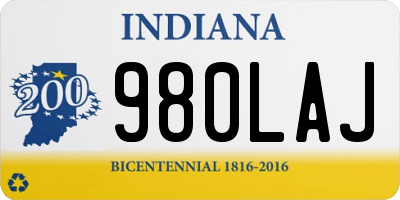 IN license plate 980LAJ