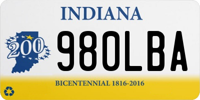 IN license plate 980LBA