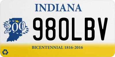 IN license plate 980LBV