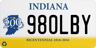 IN license plate 980LBY