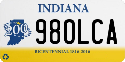 IN license plate 980LCA