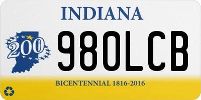 IN license plate 980LCB