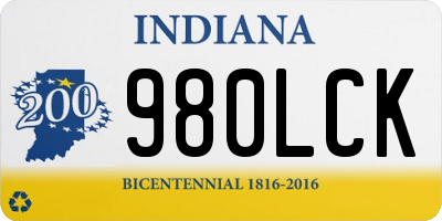 IN license plate 980LCK