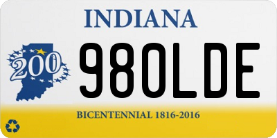 IN license plate 980LDE