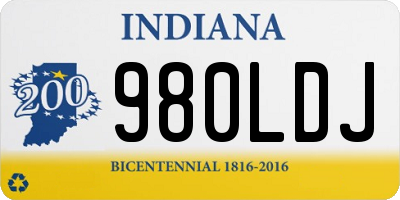 IN license plate 980LDJ