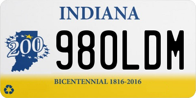 IN license plate 980LDM