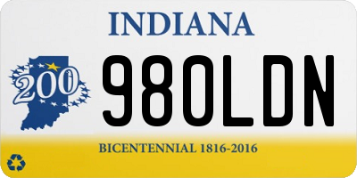 IN license plate 980LDN