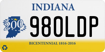 IN license plate 980LDP