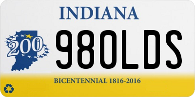 IN license plate 980LDS