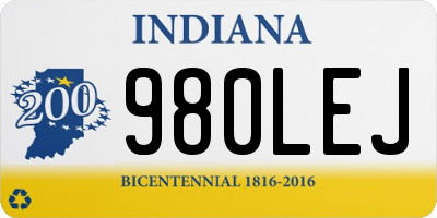IN license plate 980LEJ