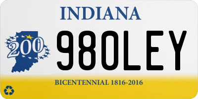 IN license plate 980LEY