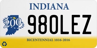 IN license plate 980LEZ