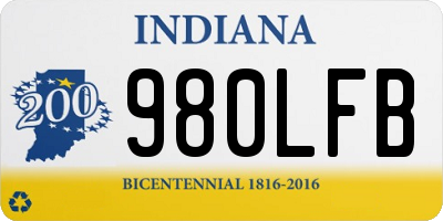 IN license plate 980LFB