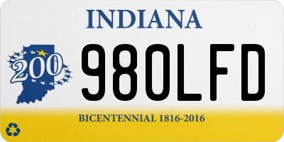 IN license plate 980LFD