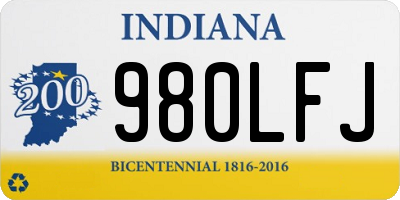 IN license plate 980LFJ