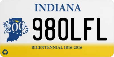 IN license plate 980LFL