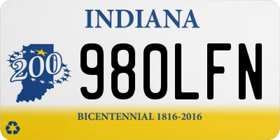 IN license plate 980LFN