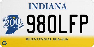 IN license plate 980LFP