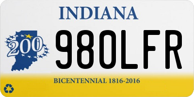 IN license plate 980LFR