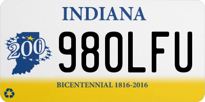 IN license plate 980LFU
