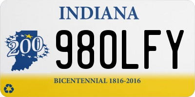 IN license plate 980LFY