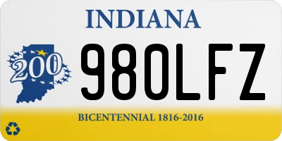 IN license plate 980LFZ