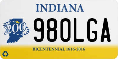 IN license plate 980LGA