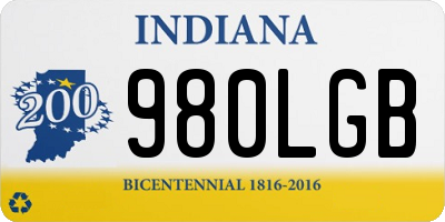 IN license plate 980LGB