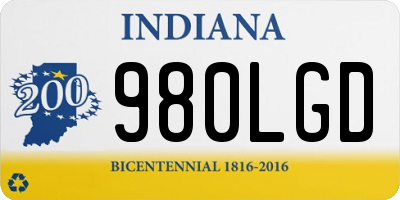 IN license plate 980LGD