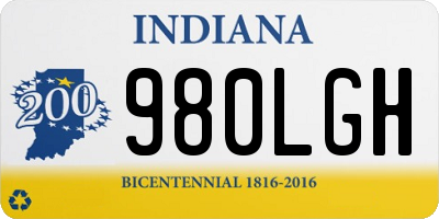 IN license plate 980LGH