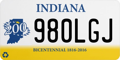 IN license plate 980LGJ