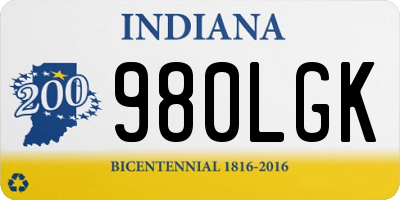 IN license plate 980LGK