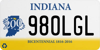 IN license plate 980LGL