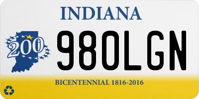 IN license plate 980LGN