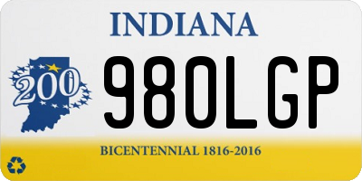 IN license plate 980LGP